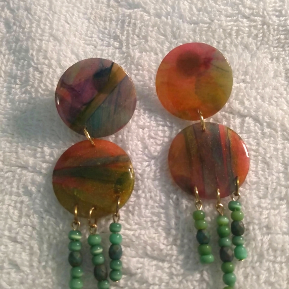 4/$15 clay earrings E154